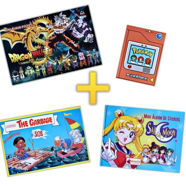 . Álbum Promo: DBS + Pokémon + Basuritas + Sailor Moon - 4 Álbumes Mini Completos A Pegar foto 1