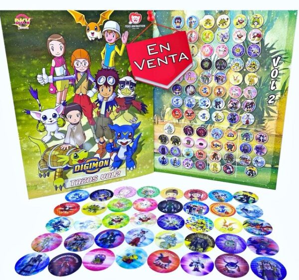 Digimon, Tazos Colección 2 + Coleccionador [Digimon Taps]
