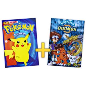 Promo: Pokémon + Digimon - Álbumes Mini Completos A Pegar [Complete Set]