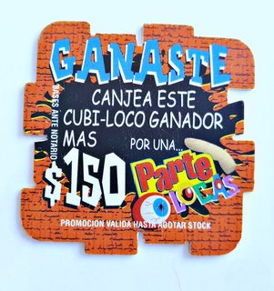 Locos Adams (Evercrisp, 1998): NºGanaste $150 [Tazo Ganador] (Tazo)