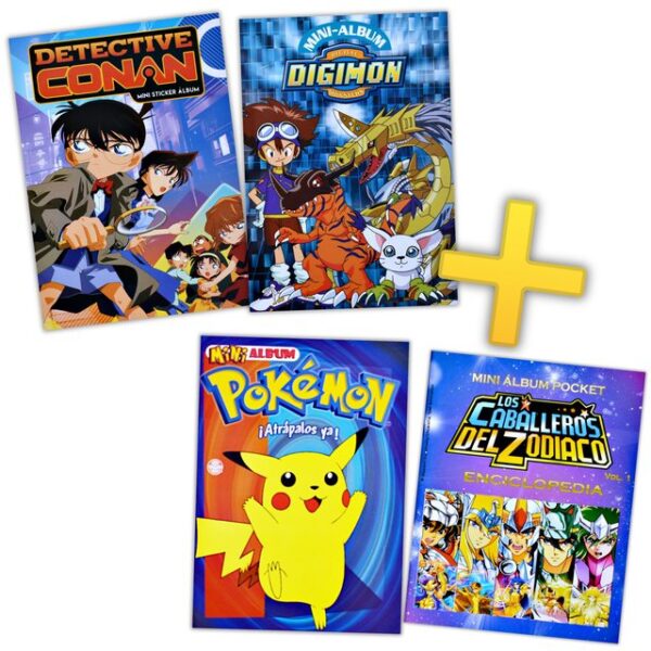 . Álbum Promo: Detective + Digimon + Pokémon + CDZ [4 Mini Álbumes Completos A Pegar] foto 1